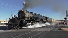 The Union Pacific Big Boy locomotives represented the pinnacle of steam locomotive technology and power. Union Pacific Big Boy 4014 Departing Las Vegas, NV, October 8th, 2019.jpg