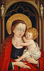 Vierge à l'enfant dans une niche