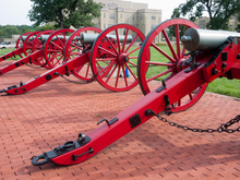 VMI cannons in front of barracks VMI Cannons.png