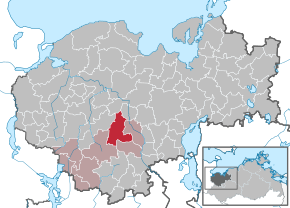 Poziția Veelböken pe harta districtului Nordwestmecklenburg