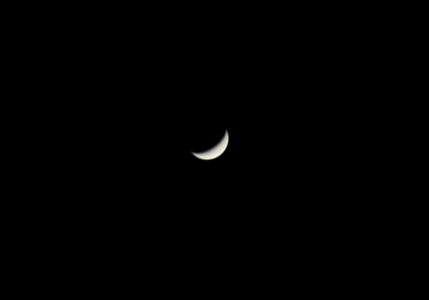 Planeet Veenus, mis oi pildistamise ajal valgustatud 25%. Foto on tehtud 30. aprill 2020