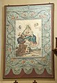 Manifattura lombarda, San Rocco, stendardo processionale tessuto di seta ricamato in oro filato, argento filato, seta policroma; tessuto di seta dipinto, XIX secolo.