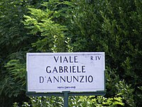 Viale Gabriele d'Annunzio - Street sign in Rome