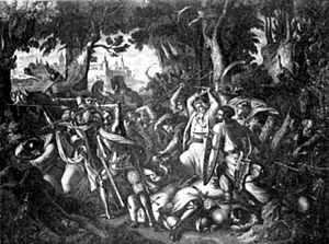 Перемога молдаван і поляків в битві при Марієнбурзі. Картина 1843 року