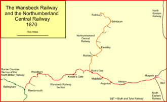 The Wansbeck Railway and the Rothbury Line Wansbeck & Rothbury.png