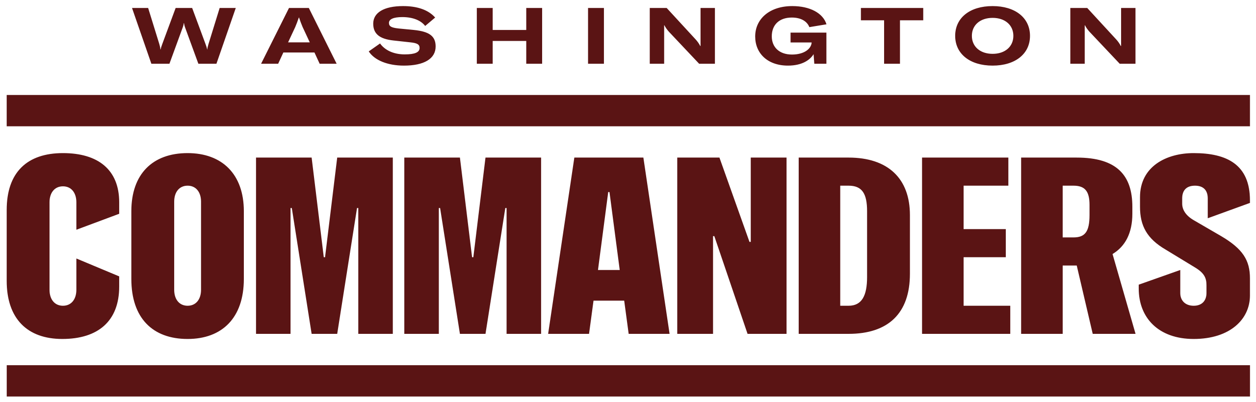 Washington Commanders Wordmark Logo - National Football League