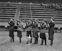 The girls rifle team at Central High (now Cardozo Education Campus) in Washington, D.C. (1922) Washington DC Girls' Rifle Team.jpg