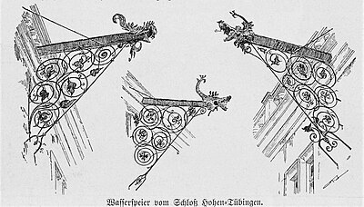 Wasserspeier vom Schloss Hohentübingen. Zeichnung (TüBl01-42).jpg