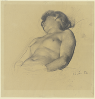 Weiblicher Halbakt einer Schlafenden, 1893