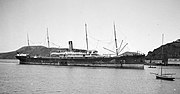 White Star Liner SS Gothic in Port Chalmers, Dunedin, New Zealand 1893-1899.jpg