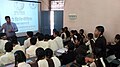 Suyash Dwivedi addressing Students about Wikipedia