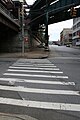 This photo is of Wikis Take Manhattan goal code S7, Crosswalk-Zebra, stripes w/ no outer lines.