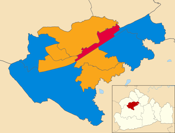 Map showing the results of the 2021 Woking Borough Council election