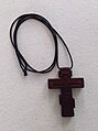 Eastern Orthodox Christian cross necklace made of wood