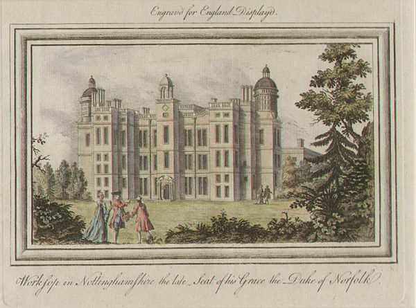 The Smythson Worksop Manor, probably published soon after it burnt down in 1761