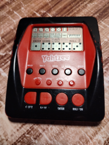 An LCD screen Yahtzee game Yahtzee Electronic game.png