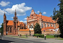 The Monastery of St. Francis and St. Anne's church in Vilnius 'Church of St.Anne and St. Bernardine' Vilnius.jpg