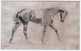 ‎Cheval de selle (saddle horse) - Edgar Degas