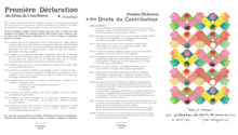 Préambule de la Déclaration, Déclaration des droits du contributeur et illustration.