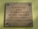 Lise Meitner - memorial plaque