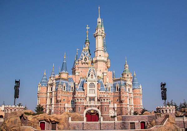 The Enchanted Storybook Castle, landmark of Shanghai Disneyland