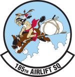 185 Airlift Squadron emblem.svg