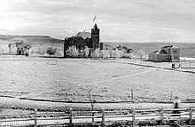 Lewis State Normal School c. 1904 1904 with flag.jpg