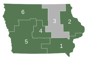 1984 Iowa Democratic delegation allocation by district.svg