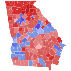 2010 Georgia gubernatorial election results map by county.svg