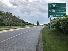 MD 30 southbound in Hampstead 2019-05-20 16 07 34 View south along Maryland State Route 30 (Hampstead Bypass) just north of Maryland State Route 482 (Hampstead-Mexico Road) in Hampstead, Carroll County, Maryland.jpg