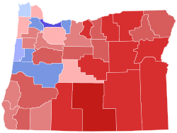 2022 Oregon gubernatorial election results map by county.svg