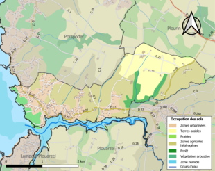 Mappa a colori che mostra l'uso del suolo.