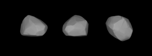 Model of the shape of the asteroid