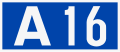 English: Sign of Portugese motorway A16 Polski: Tabliczka portugalskiej autostrady A16