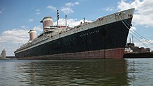 SS United States docked at Pier 82 in Columbus Boulevard, Philadelphia, on July 16, 2017 A559, SS United States, Pier 82, Columbus Boulevard, Philadelphia, Pennsylvania, USA, 2017.jpg