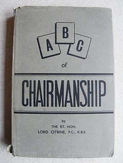 <i>ABC of Chairmanship</i> book by Walter Citrine, 1st Baron Citrine
