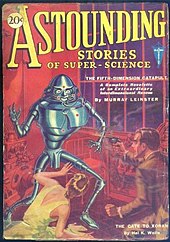 Leinster's The Fifth-Dimensional Catapult was the cover story in the January 1931 Astounding Stories.