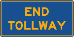 End tollway sign