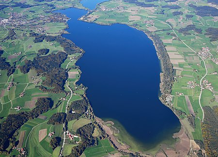 Aerial image of the Waginger See (view from the southeast)