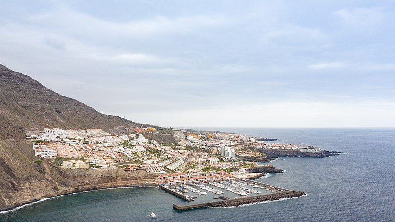 File:Aerial view of Los Gigantes on Tenerife, Spain (48225298767).jpg