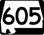 State Route 605 işaretçisi