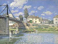 Le pont de Villeneuve-la-Garenne 1872 por Alfred Sisley, Metropolitan Museum of Art.