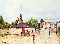 Alfred Sisley, Moret-sur-Loing sous la pluie (1888).