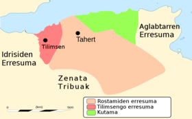 Aljeriako mapa historikoa Rostamidak.png