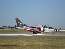 Portuguese Air Force Alpha Jet A of the Asas de Portugal flight display team Alpha Jet dos Asas de portugal.JPG