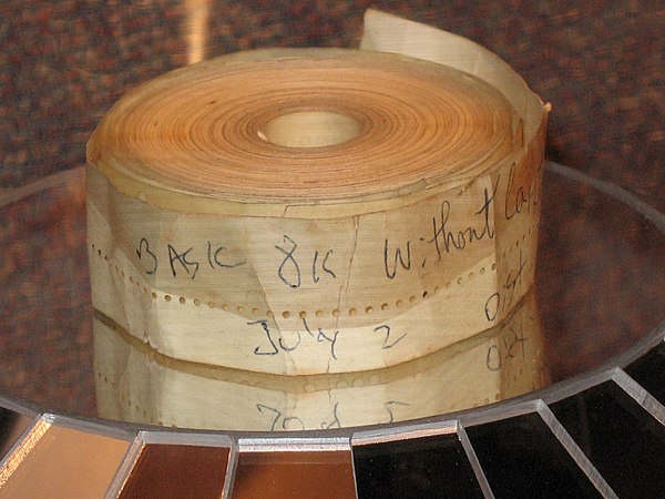 Altair 8K BASIC on paper tape