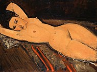 Amedeo Modigliani, 1916, Liggende naken, olje på lerret, 65,5 x 87 cm, Foundation EG Bührle.jpg