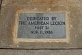 American Legion dedication memorial in front of Tifton City Hall flagpole