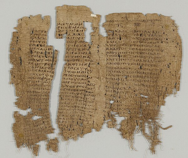 Fragmentary Greek text of the Ascension from the Amherst papyrus 1