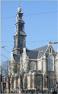 Amsterdam westerkerk met keizerskroon februari 2003b.jpg